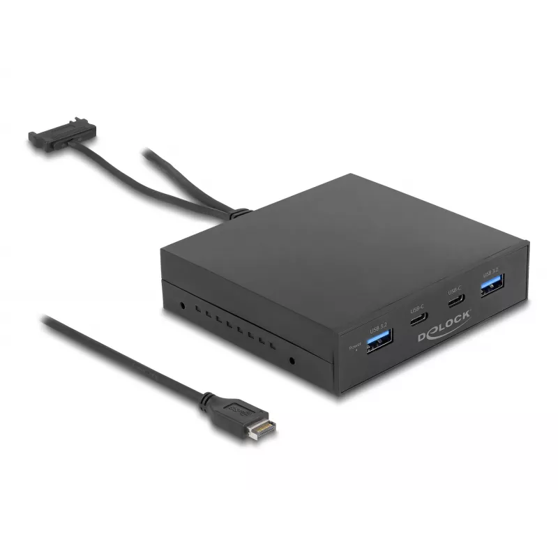 DeLOCK 3,5 collu USB 3.2 Gen 2 priekšējais panelis 2 x USB Type-C 2 x USB Type-A