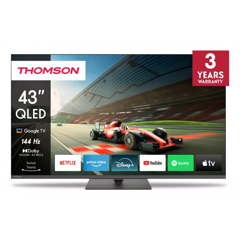 TV Set THOMSON 43 inch 4K Ultra HD 3840 x 2160 pikseļi Plakans 16:9 QLED Pro 43QG7C04