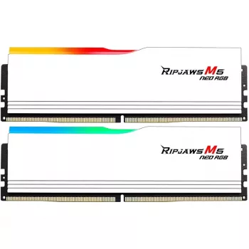 DIMM 64 GB DDR5-6000 (2x 32 GB) Dual-Kit, Memory balta, F5-6000J3040G32GX2-RM5NRW, Ripjaws M5 Neo, AMD EXPO
