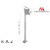 Maclean MC-504A S regulējams griestu kronšteins 23-42 30kg
