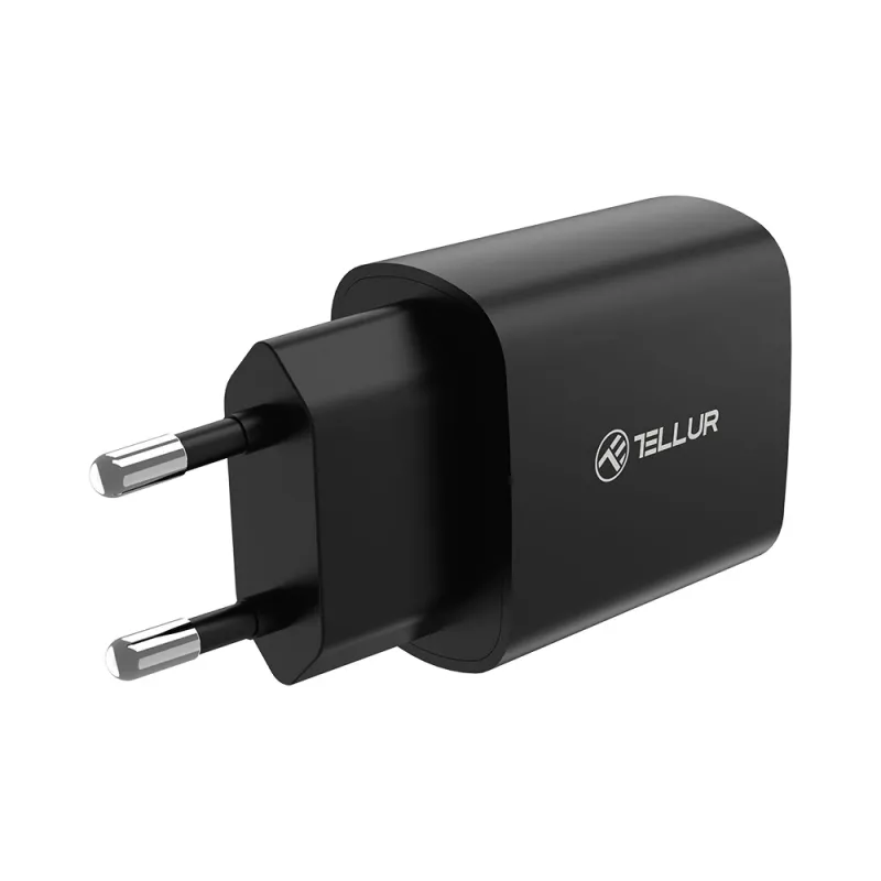 Tellur 20W USB-C PD sienas lādētājs melns