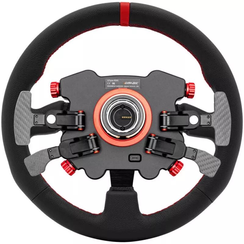 Simagic stūres rumbas/pogas komplekts GT1 Pro (GTPRO-R K Leather) — ādas pārklājums, saderīgs ar GT1 sēriju