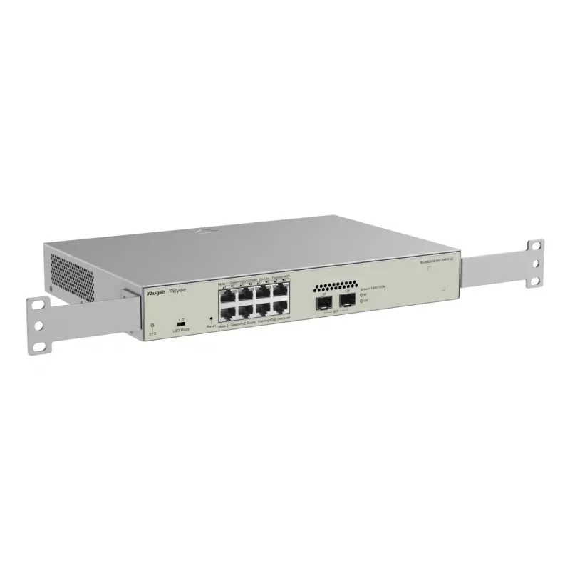 Ruijie Networks RG-NBS3100-8GT2SFP-P-V2 tīkla slēdzis pārvaldāms L2 Gigabit Ethernet (10/100/1000) Power over Ethernet (PoE) metālisks