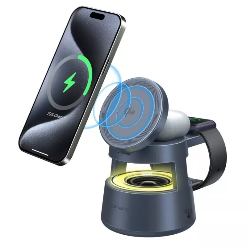 Bezvadu lādētājs 4smarts 541327 USB Type-C iekštelpām pelēks