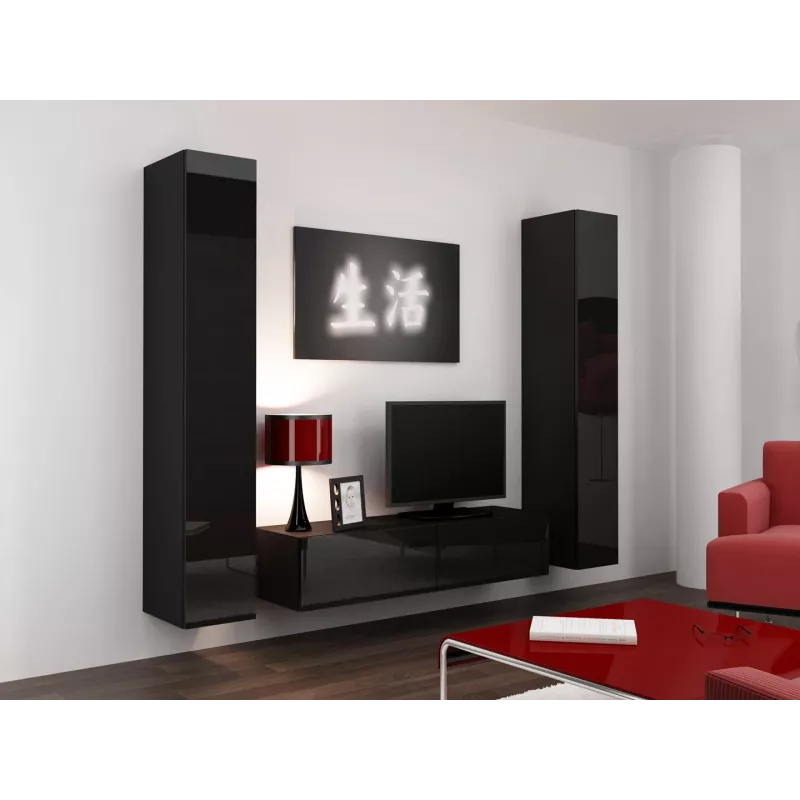 Cama TV statīvs VIGO 140 30/140/40 melns/melns glancēts