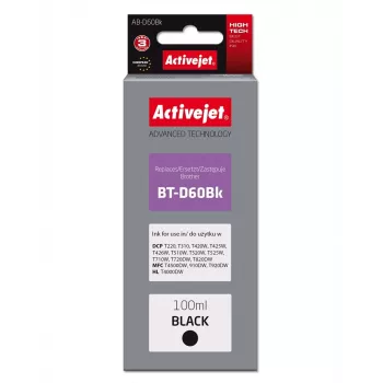 Activejet AB-D60Bk Tintes kasetne (rezerves Brother BT-D60Bk; Supreme; 100 ml; melna)