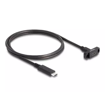 DeLOCK SuperSpeed USB 10 Gbps kabelis USB Type-C vīrišķais uz sievišķo 1 m melns