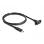 DeLOCK SuperSpeed USB 10 Gbps kabelis USB Type-C vīrišķais uz sievišķo 1 m melns