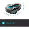 Gardena 19605-60 zāles pļāvējs Robotiskais zāles pļāvējs Akumulators Melns, Zaļš, Pelēks