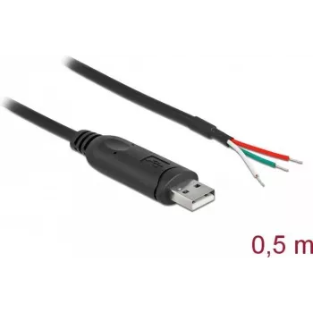 Adaptera kabelis USB 2.0 Type-A uz Serial RS-232 DeLOCK 63497