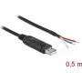 Adaptera kabelis USB 2.0 Type-A uz Serial RS-232 DeLOCK 63497