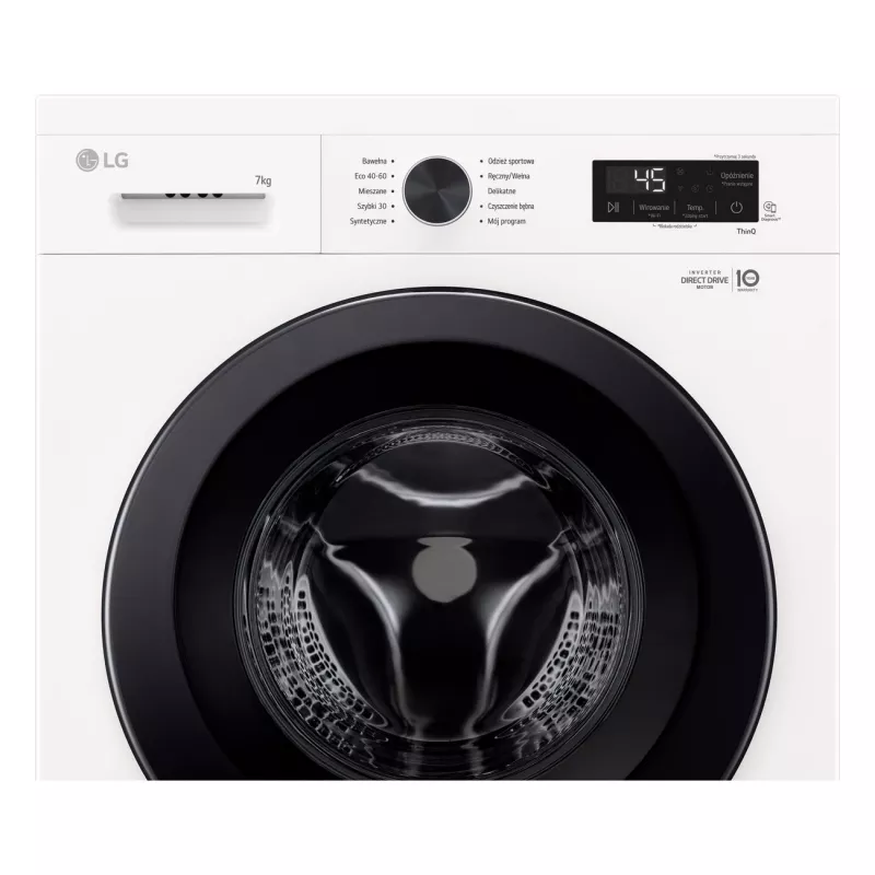 Veļas mazgājamā mašīna LG F2X10S7NWK — ar priekšējo ielādi, 600 mm platums, 540 mm dziļums, 890 mm augstums, 59 kg neto svars