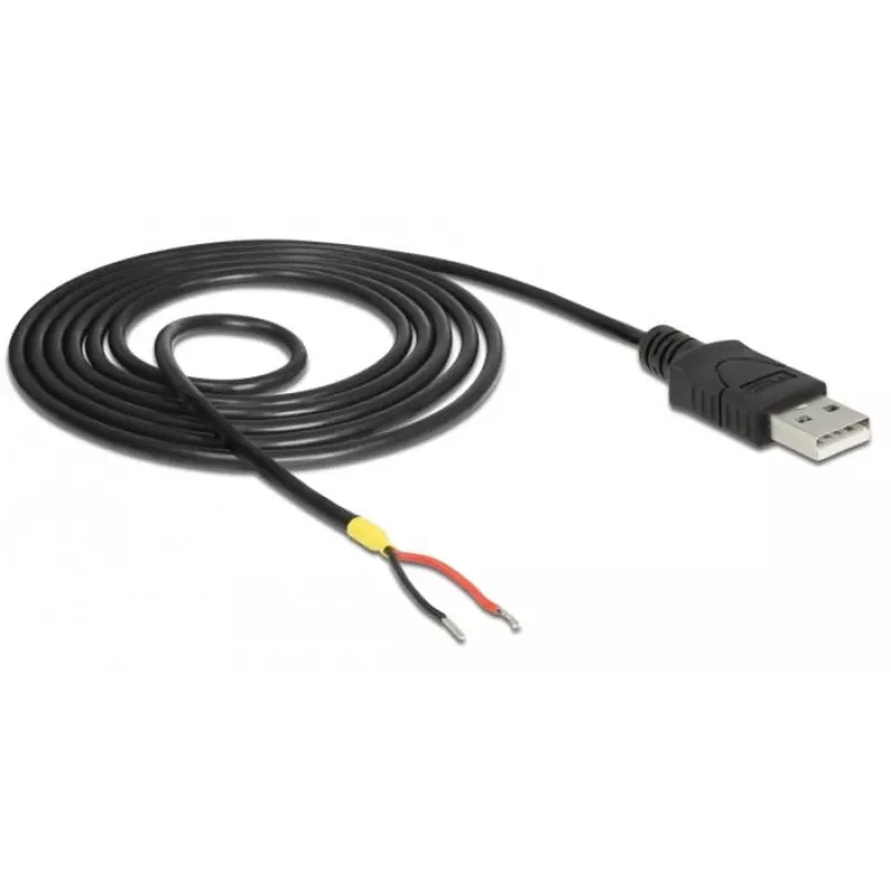 Delock kabelis USB2.0 Type-A spraudnis > 2 x atpliki vadu gali - 1,5m - melns (85664)