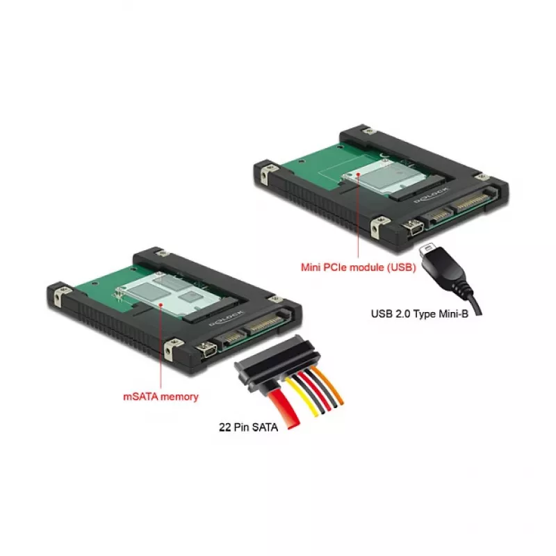 Iekšējais SATA USB 2.0 adapteris DeLOCK 62853