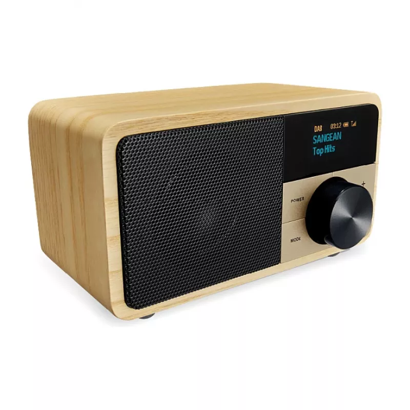 Galda radio Sangean DDR-7 Natural Wood FM AM Bluetooth, koka korpuss, FM/AM uztvērējs, Bluetooth audio