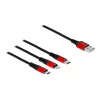 Delock 3 in 1 uzlādes kabelis - 30 cm