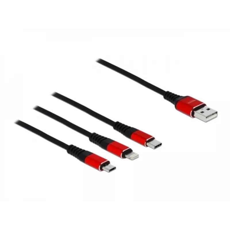 Delock 3 in 1 uzlādes kabelis - 30 cm