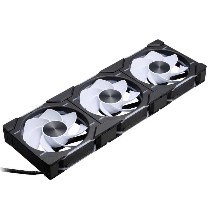 PHANTEKS D30-120 120mm ARGB korpusa ventilatori, melni, 3 gab.