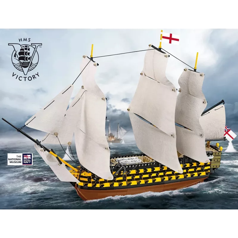 Būvkomplekts Cobi HMS Victory — 2517 detaļas, detalizēts vēsturiskas burinieka modelis