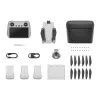 Quadcopter DJI Mini 3 Fly More Combo — 4 rotoru drons, 12 MP 4K kamera, 10 000 m diapazons, maks. ātrums 10,55 m/s, 2453 mAh baterija, 0,248 kg, pelēks