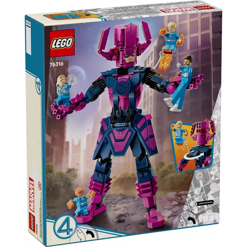 LEGO konstruktors Marvel Super Heroes 76316 — Fantastiskais četrinieks: Galactus minifigūru komplekts, 427 detaļas, 4 minifigūras, vecumam 9+