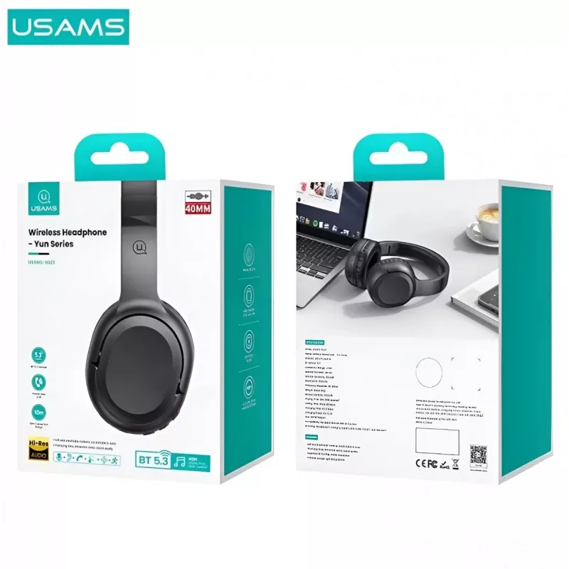 Bluetooth austiņas Usams Yun Series melnas TDLYEJYX01