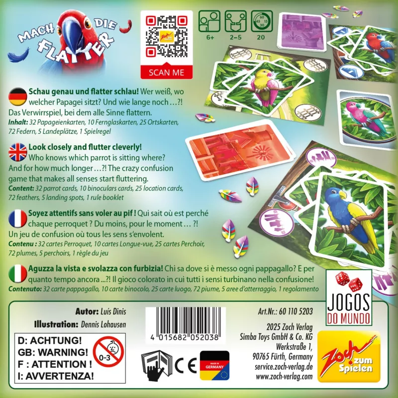 Mach die Flatter, galda spēle