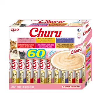 INABA Churu Variety box Tuna – kaķu gardumi – 60 x 14g