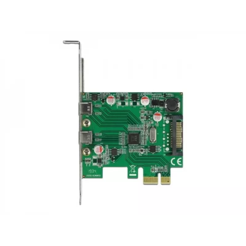 DeLOCK PCI Express x1 karte ar 2 x USB Type-C™ ligzdām