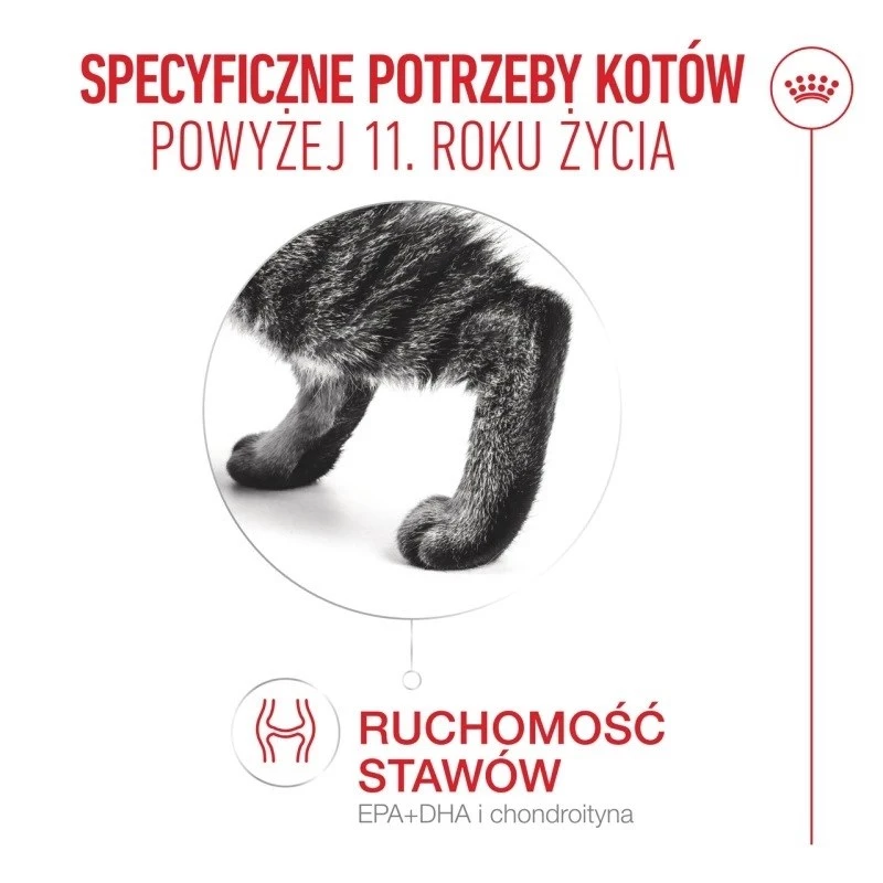 Sausā kaķu barība Royal Canin FHN Ageing 11+ 2 kg — mājputni, 30% olbaltumvielu, locītavu un nieru atbalsts