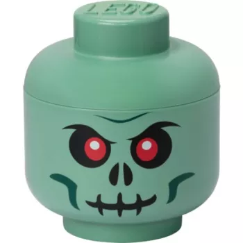 Uzglabāšanas kaste Room Copenhagen LEGO Head Skeleton maza, zaļa/melna