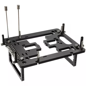 Streacom benchtable BC1 Mini V2 melns — kompakts, pasīvi dzesējams atvērta rāmja korpuss
