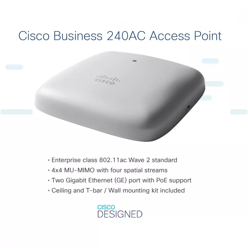 Business 240AC - piekļuves punkts - Wi-Fi 5 - 2,4 GHz, 5 GHz (3 gab. iepakojumā)