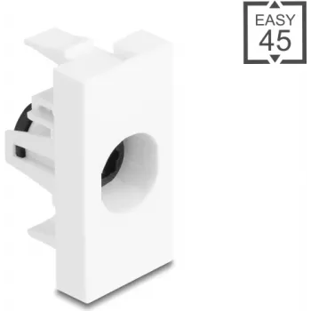 TOSLINK optiskais savienotājs DELOCK Easy 45 Module TOSLINK ligzda uz ligzdu balts