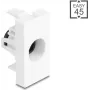 TOSLINK optiskais savienotājs DELOCK Easy 45 Module TOSLINK ligzda uz ligzdu balts