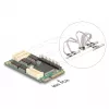 Iekšējais Mini PCIe saskarnes adapteris DELOCK 95279 — seriālais saimnieks, Mini PCIe izeja, RS-232 atbalsts, 460,8 Kbit/s, FIFO 256 B, 30×51×10 mm