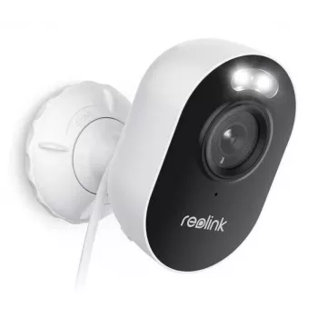IP drošības kamera Reolink Lumus E450 — 8MP (3840×2160), Wi‑Fi, integrēts prožektors, PoE iespēja, 2,8 mm objektīvs, microSD līdz 512 GB, IP65
