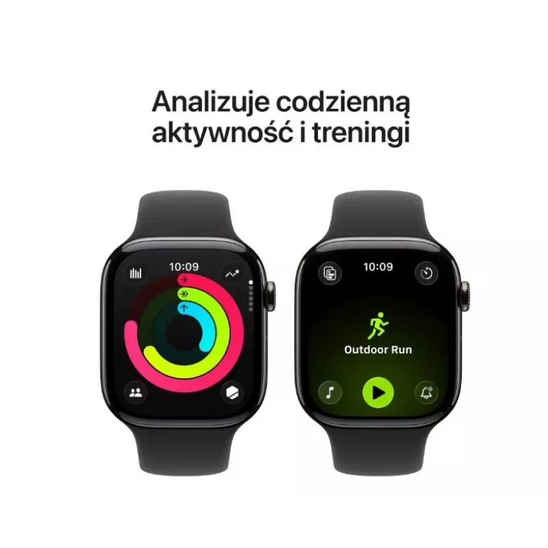 Viedpulkstenis Apple Watch Series 11 GPS + Cellular 42mm Slate Titanium korpuss Black Sport S/M siksniņa