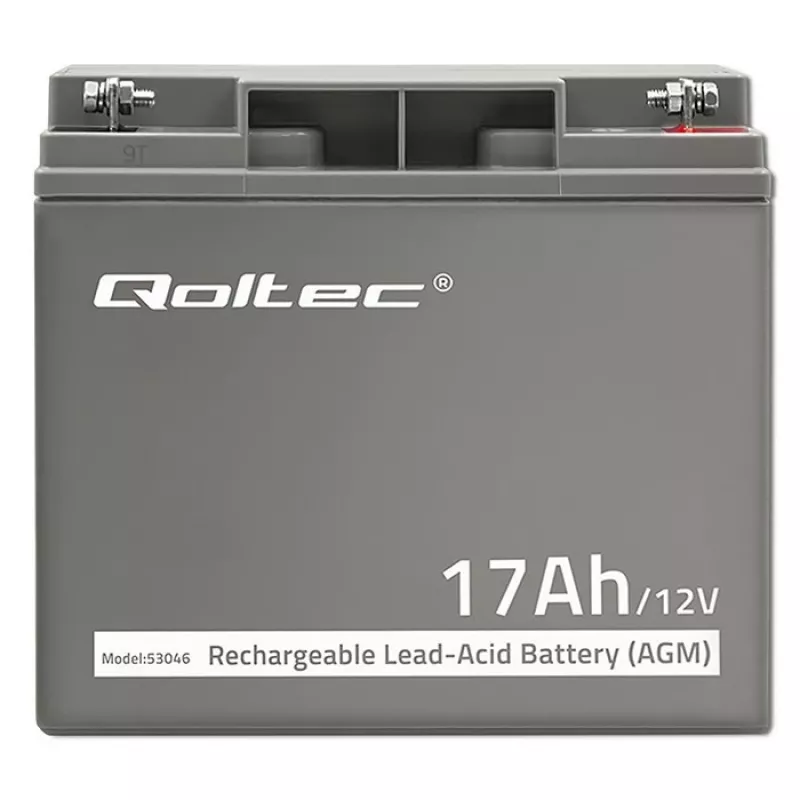 Qoltec 53046 AGM akumulators 12 V 17 Ah, maks. 255 A