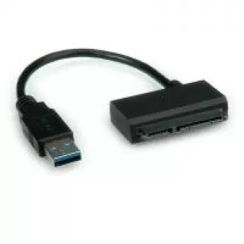 ROLINE USB 3.0 uz SATA adapteris - Atmiņas kontrolieris - 6.4 cm, 8.9 cm (2.5, 3.5) - SATA 6Gb/s - 600 MBps - USB 3.0 - Melns (12.02.1043)