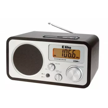 Portatīvais radio ELTRA Kormoran analogais FM LW LCD melns sudraba