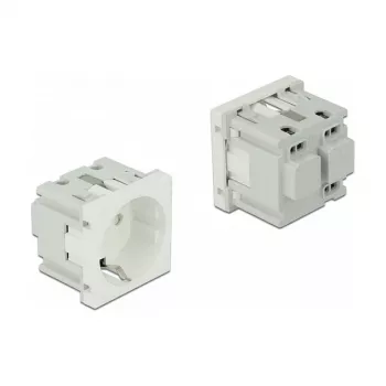 Strāvas kontaktligzda DELOCK 81320 CEE 7/3 3P+N+PE 250V 16A Balta ABS 45×45×43 mm