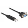 DeLOCK USB 2.0 uz seriālo RS-232 adapteris 50 cm FTDI melnā krāsā