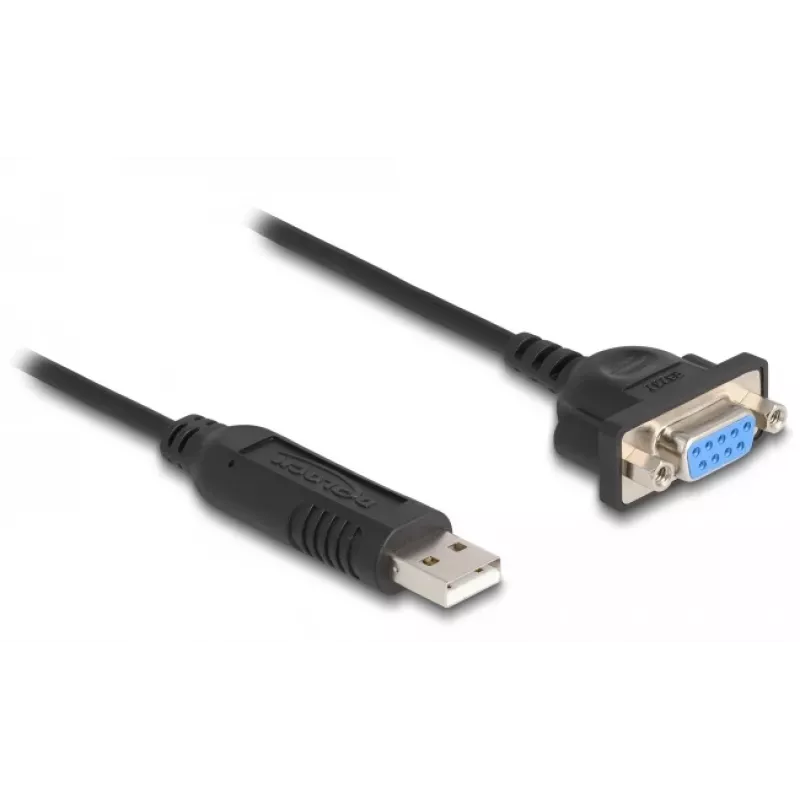 DeLOCK USB 2.0 uz seriālo RS-232 adapteris 50 cm FTDI melnā krāsā