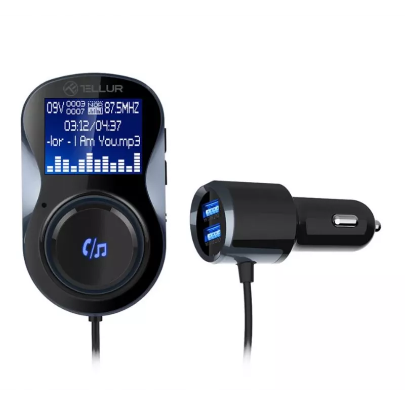 Tellur FMT-B4 Bluetooth FM raidītājs, microSD, melns