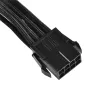 EPS12V 8pin(4+4) pagarinātāja kabelis Silverstone SST-PP07-EPS8B 0,3 m