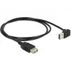 USB kabelis DeLOCK 1m USB 2.0-A uz USB 2.0-A melns