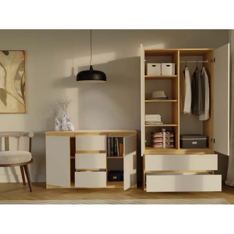MALWA SS-90 wardrobe artisan ozols/kašmira