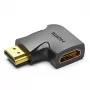 Vention HDMI 270 grādu leņķī, mazs–sieviešu, vertikāls plakans adapteris, melns