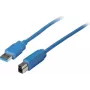 USB Type A to B kabelis ShiverPeaks 3.0 (modelis 77030) — datu un ierīču savienojums